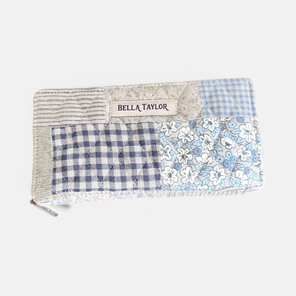 Bella Taylor Blue Patchwork Wallet